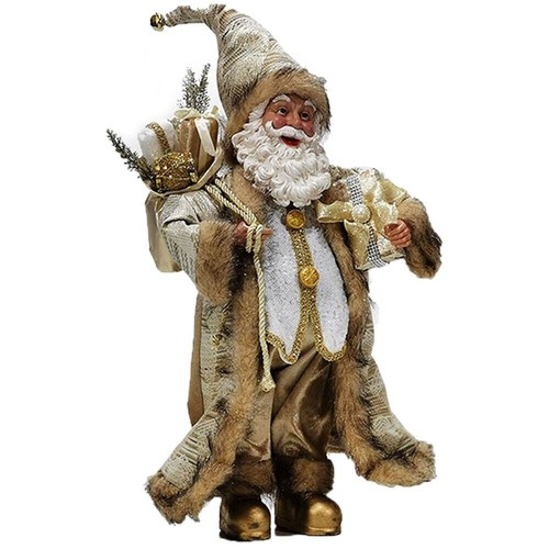 Babbo natale bianco - oro, con