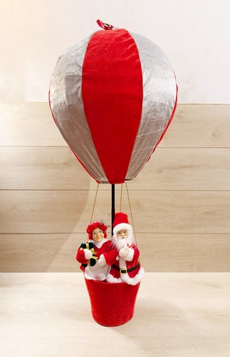 Babbo natale con mongolfiera - natale,