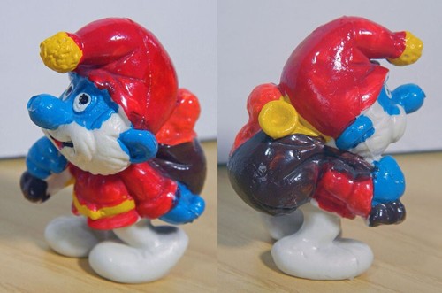 Grande puffo babbo natale con - grande,